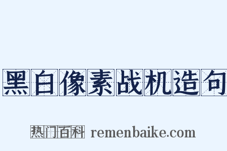 黑白像素战机造句是什么意思的图片